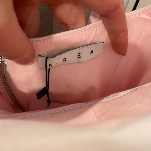 AREA Crystal Trim Poplin Mini Dress size 4 - Picture 11 of 12